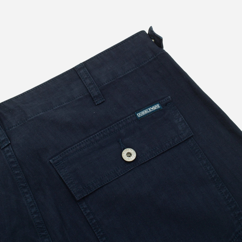 Herringbone Fatigue Pant Navy