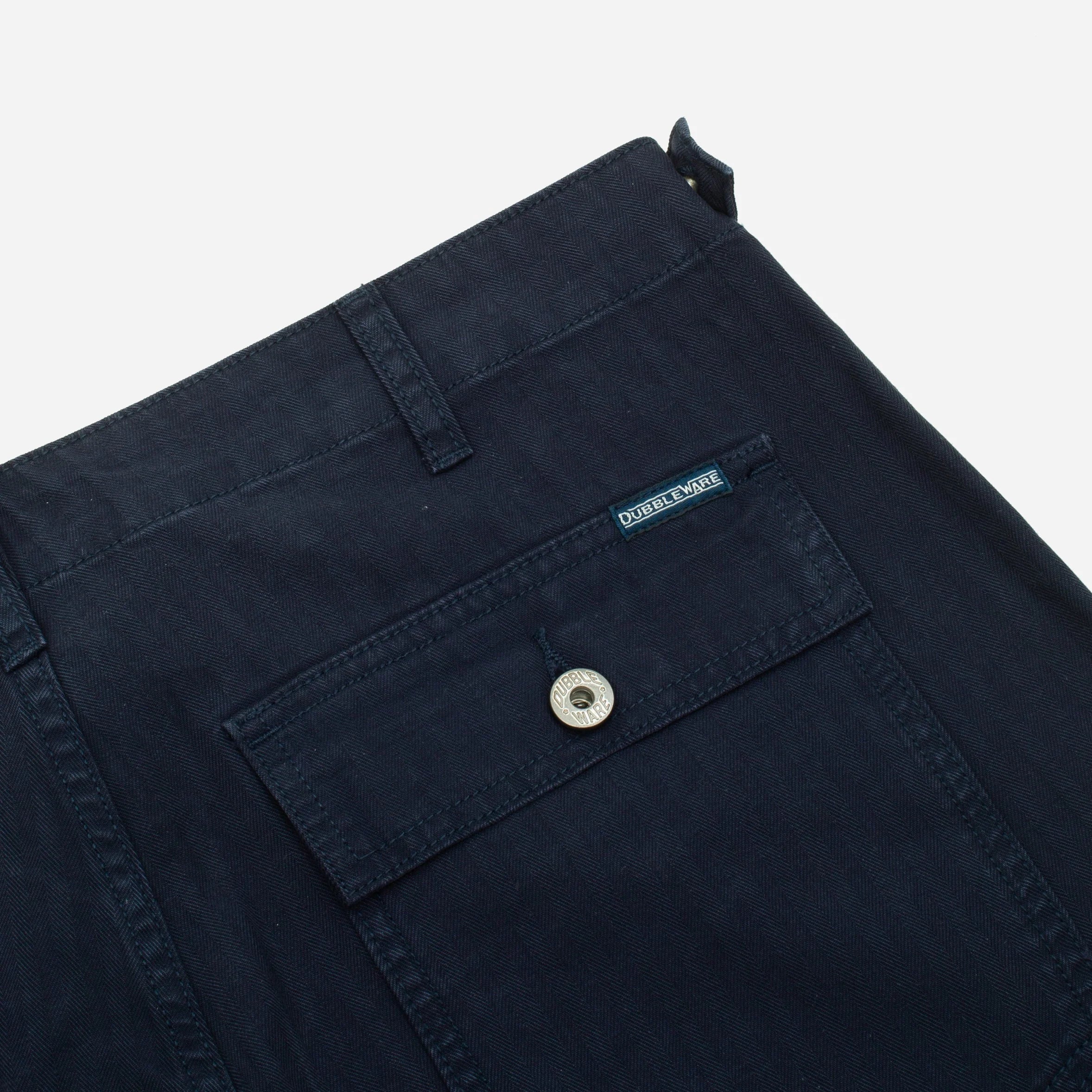 Herringbone Fatigue Pant Navy