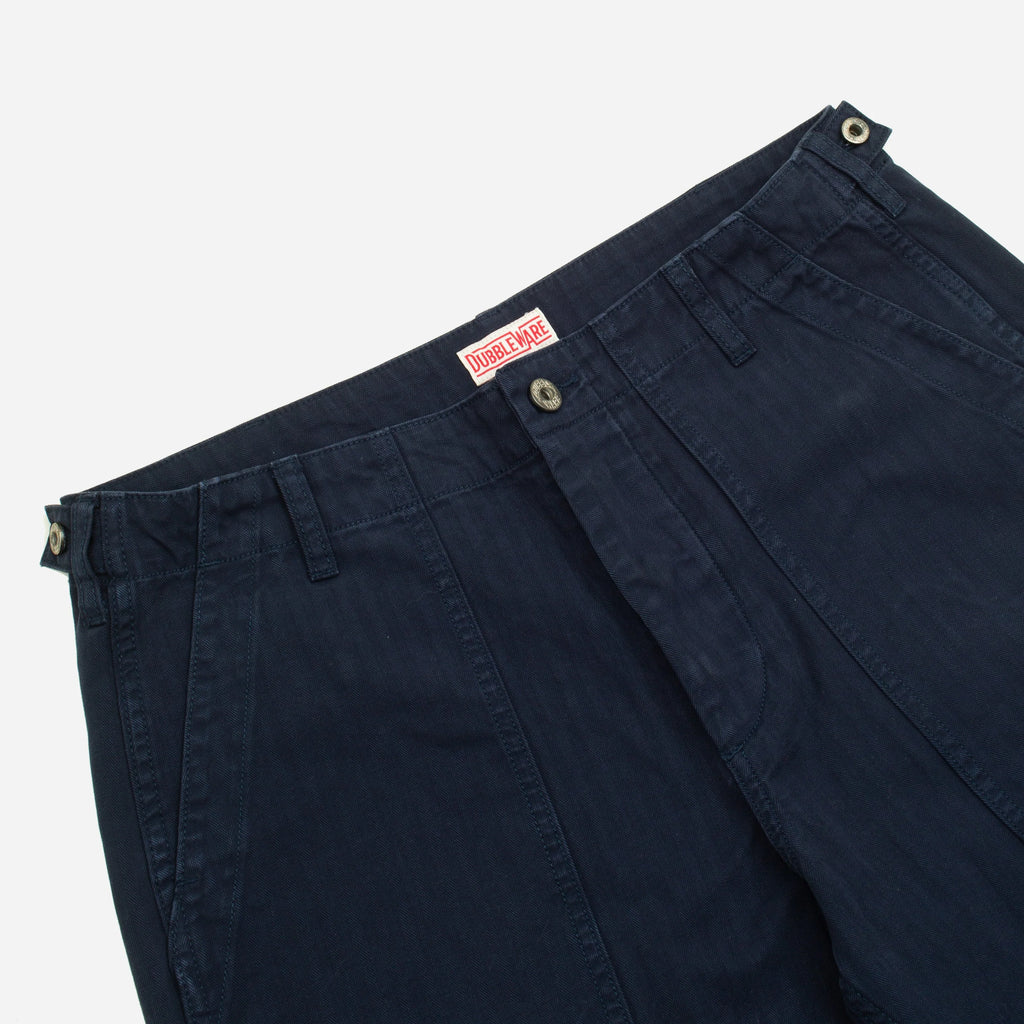 Herringbone Fatigue Pant Navy