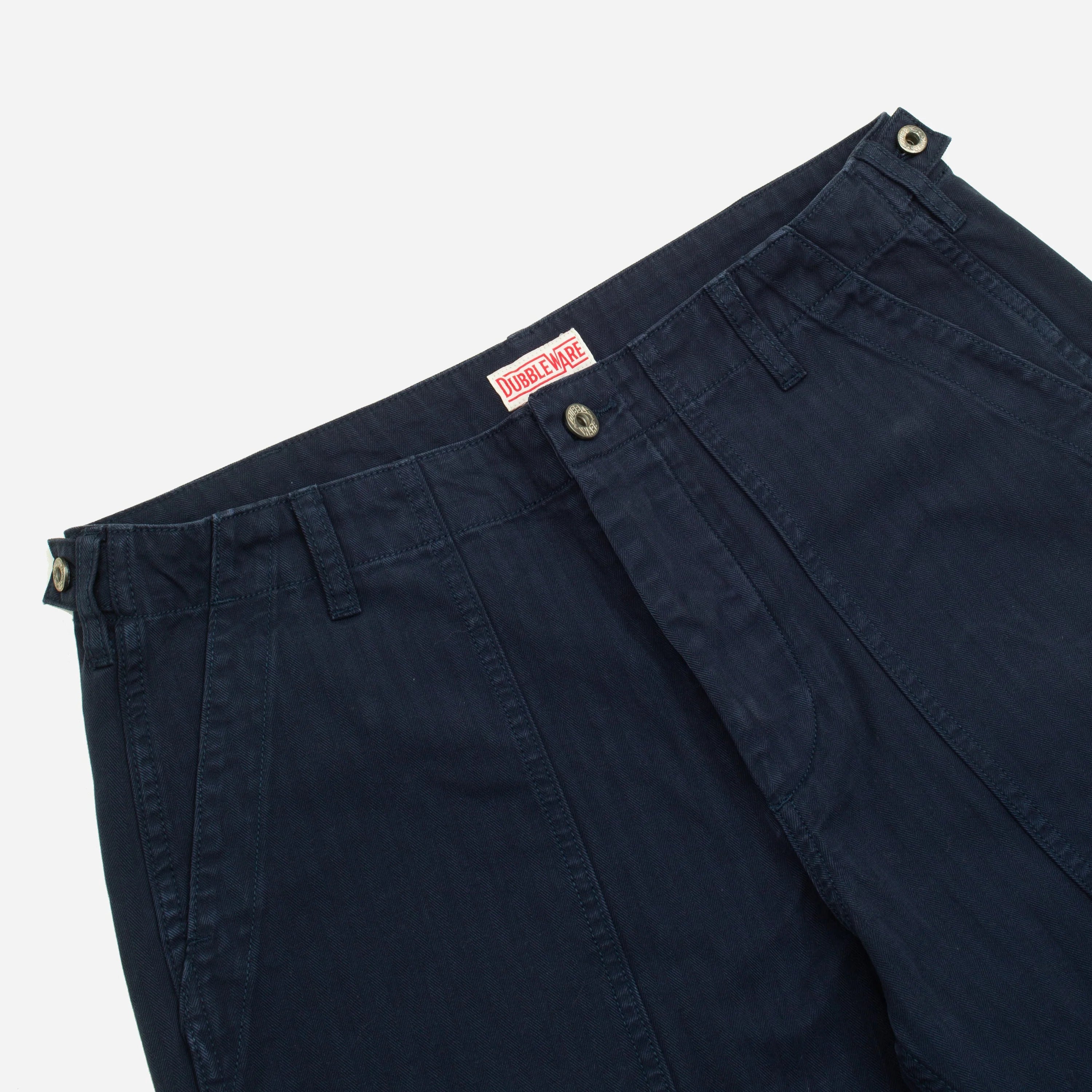 Herringbone Fatigue Pant Navy