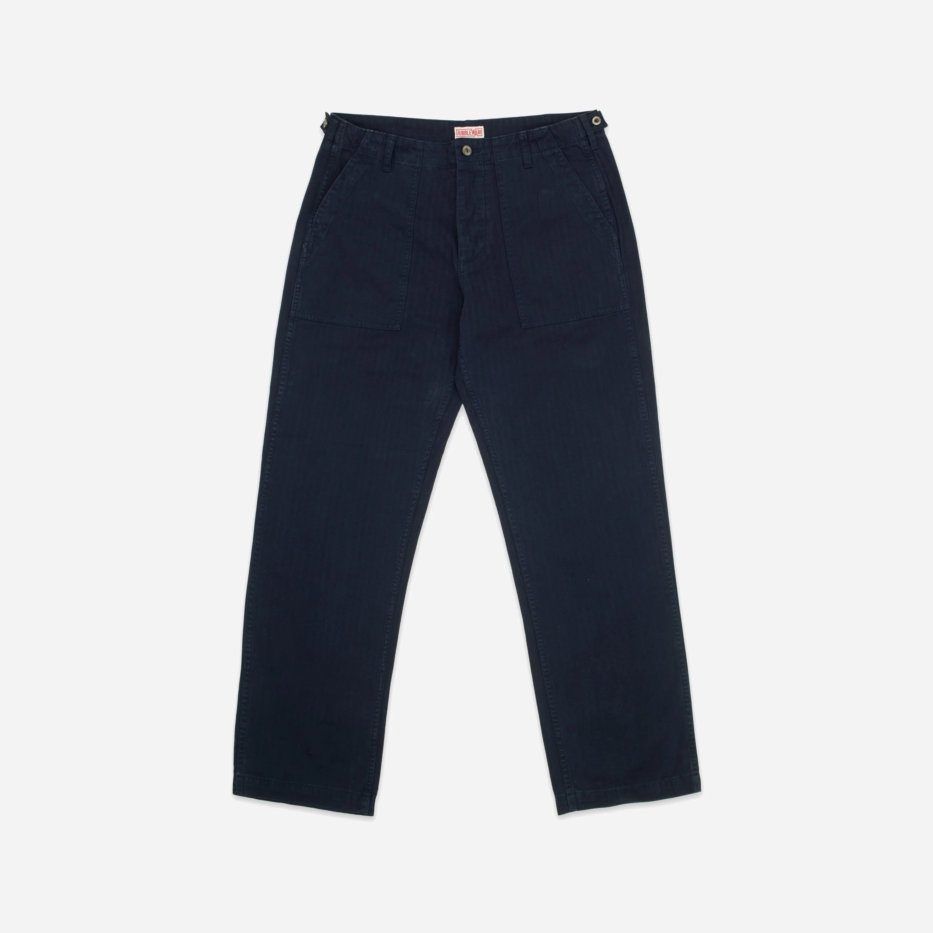 Herringbone Fatigue Pant Navy