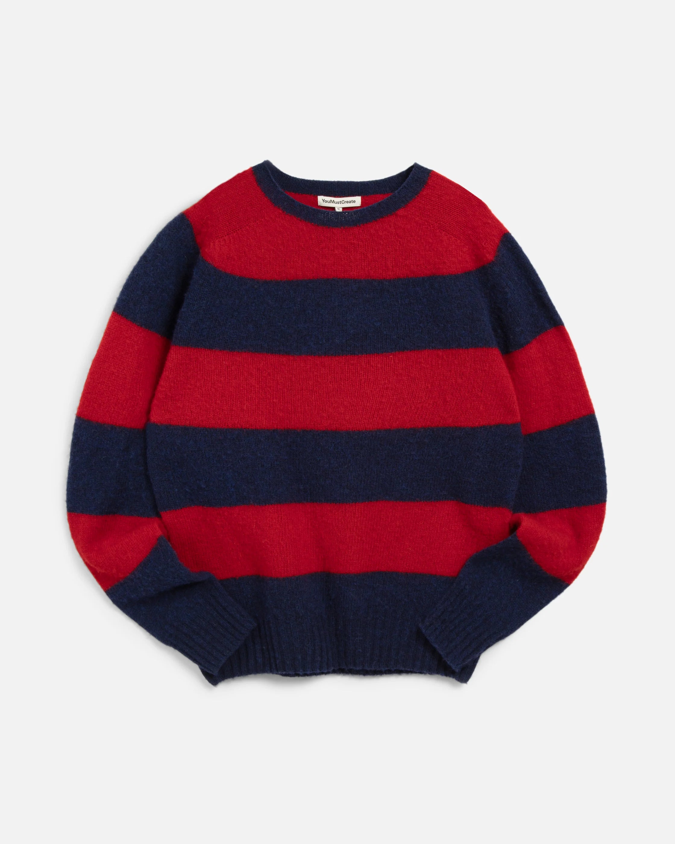 Red Suedehead Stripe Jumper