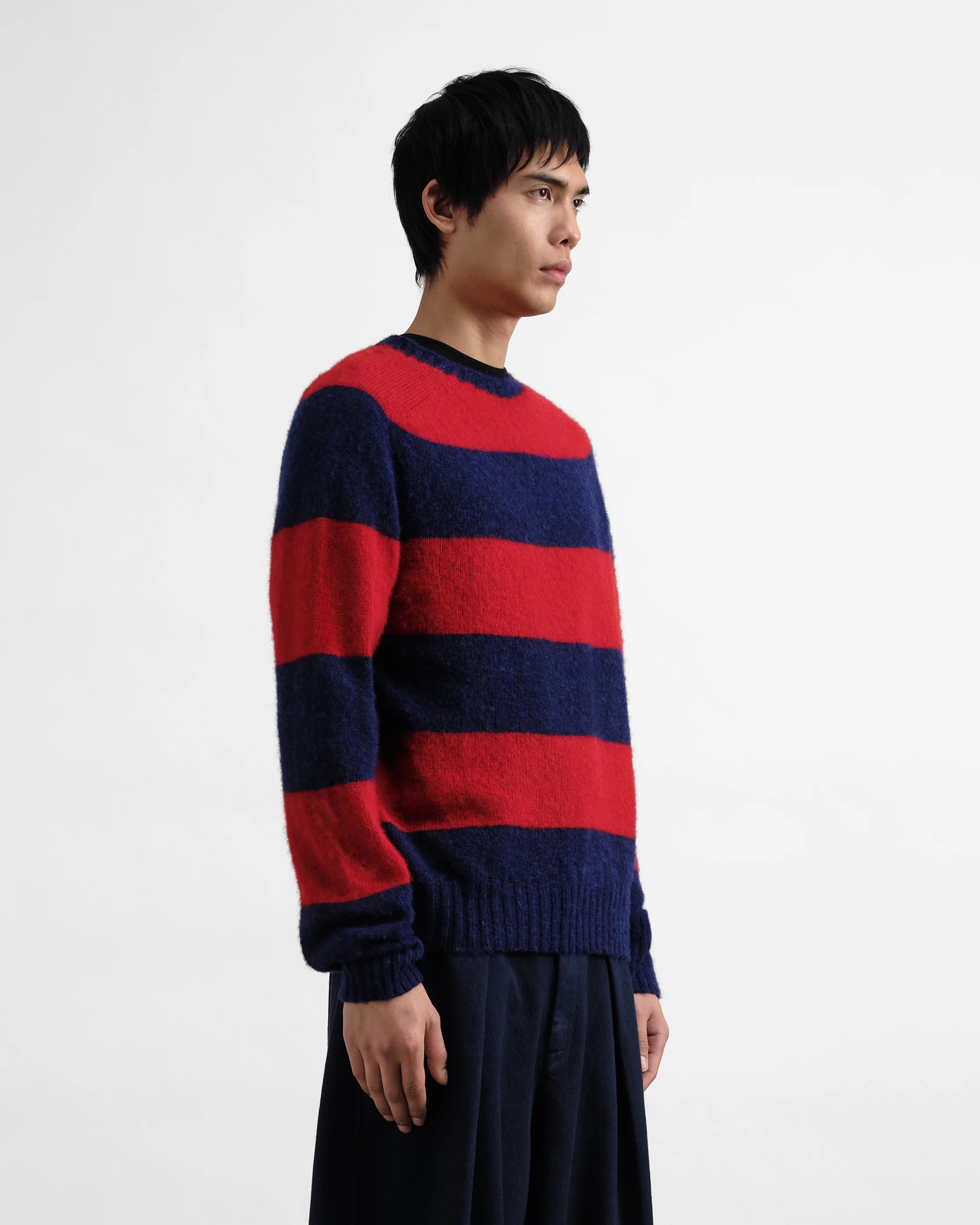 Red Suedehead Stripe Jumper